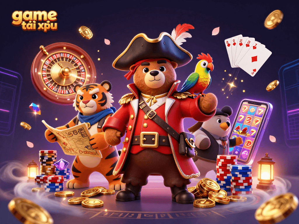 Experience thrilling game tài xỉu with vibrant casino characters and dynamic elements.