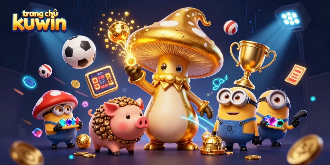 Experience incredible gaming adventures at trang chủ kuwin, where players enjoy vibrant 3D casino elements in an enchanting scene.