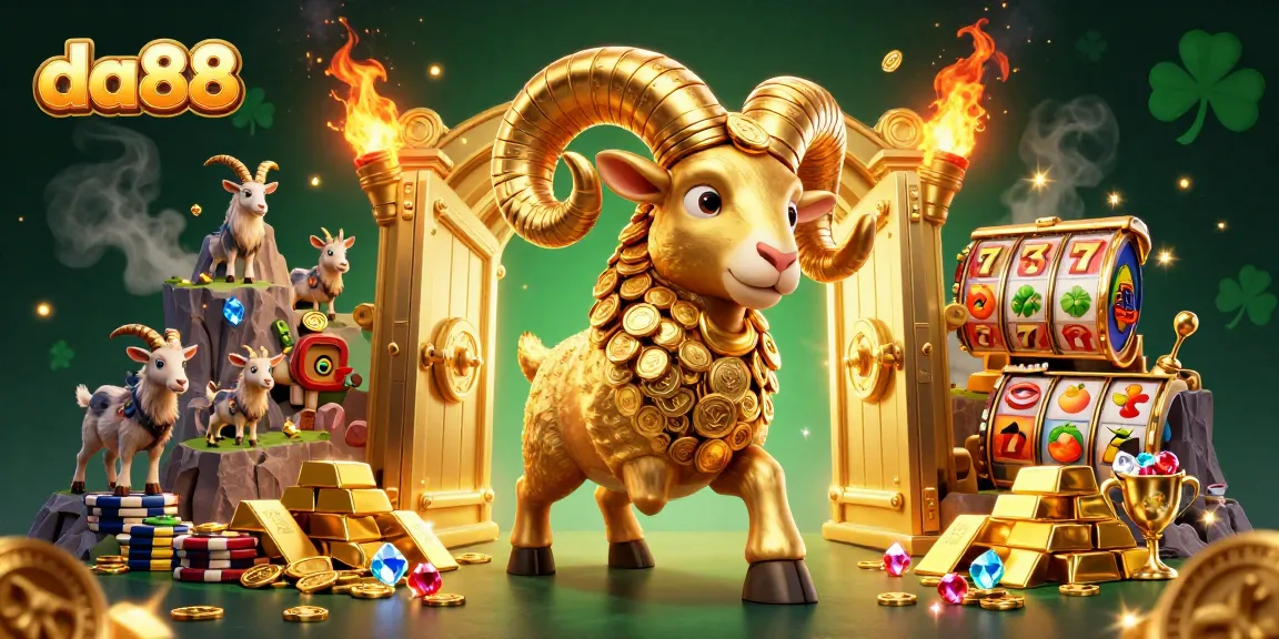 Experience thrill with the da88 slot-themed illustration showcasing rich wins and vibrant casino elements.
