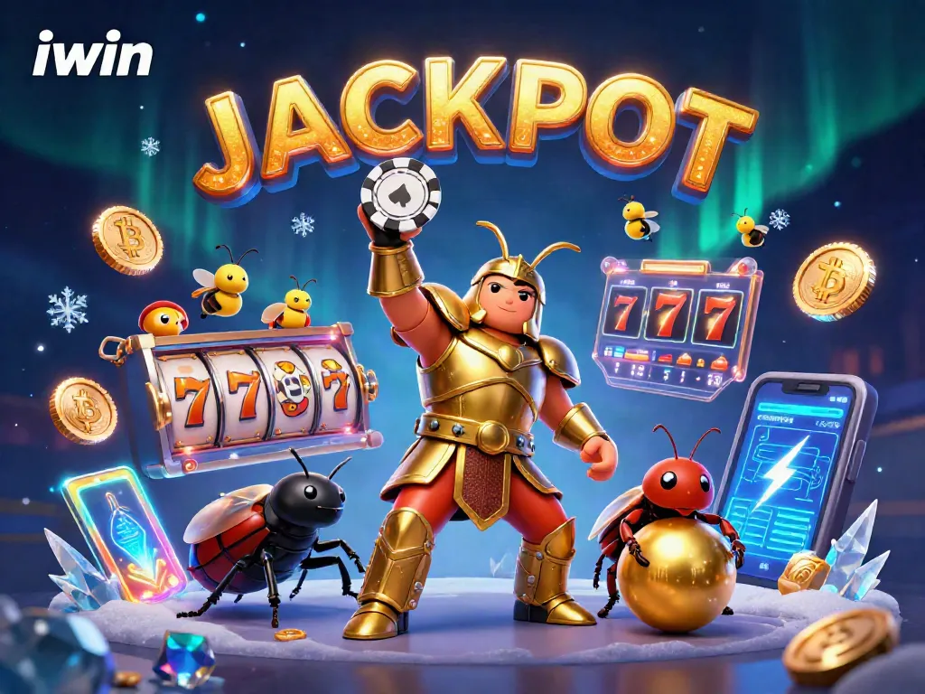 Elevate your gaming with iwin's engaging 3D casino scene featuring vibrant characters and jackpot excitement.
