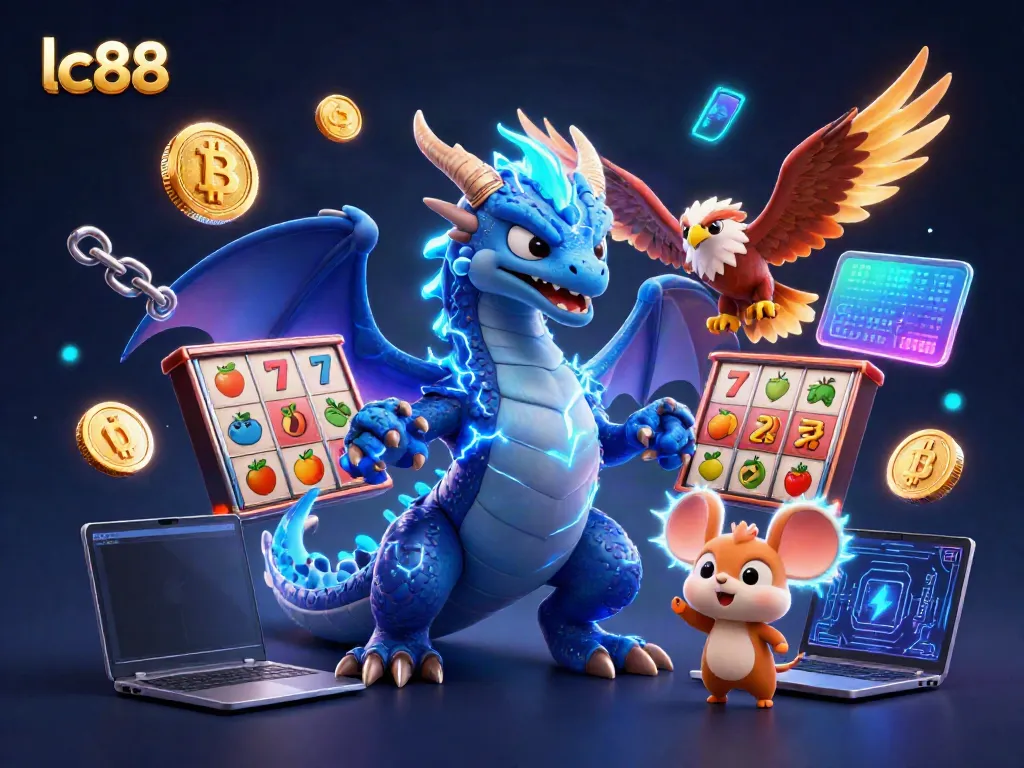 Engage with lc88's thrilling casino experience featuring vibrant characters and crypto elements.