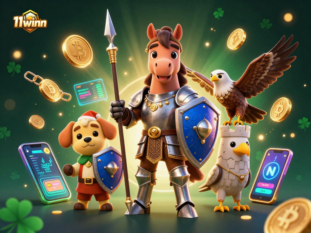 Experience thrilling gameplay with 11winn as a knight battles for glory in a crypto-filled castle.