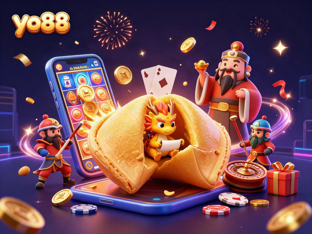 Experience thrilling wins at yo88 with a vibrant 3D casino scene featuring exciting games and rich rewards.
