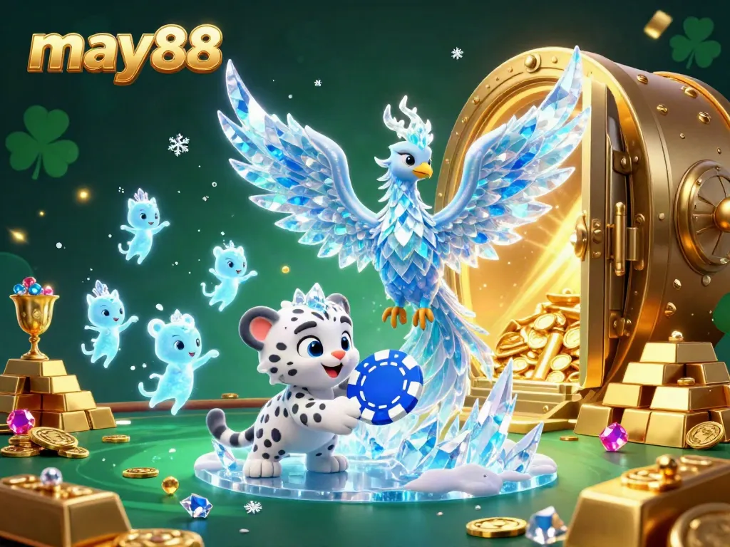 may88 showcases an enchanting casino scene with fantasy creatures and golden treasures