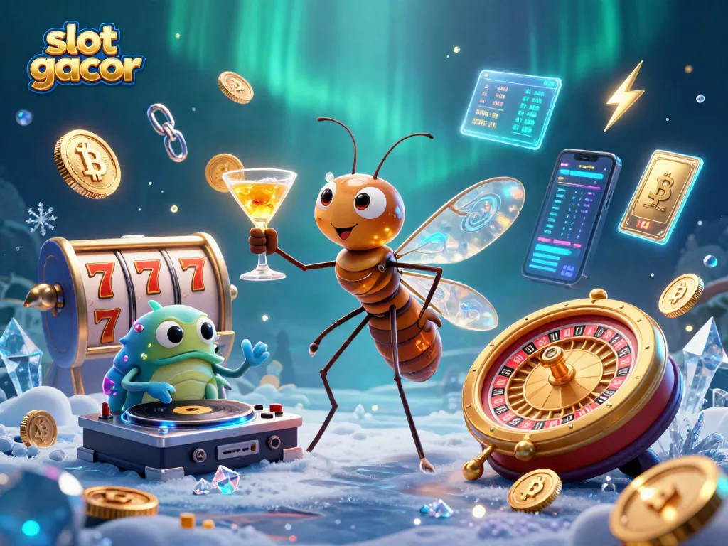Experience the excitement of slot gacor as cartoon characters come to life, surrounded by dynamic casino elements.