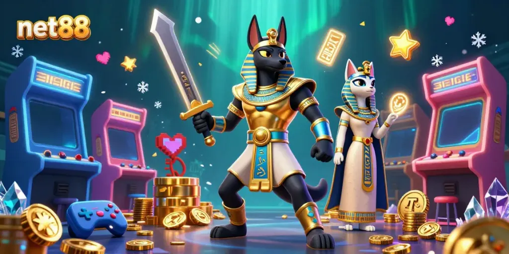 Experience the excitement of online gaming at net88 with ancient Egyptian themes and vibrant visuals.