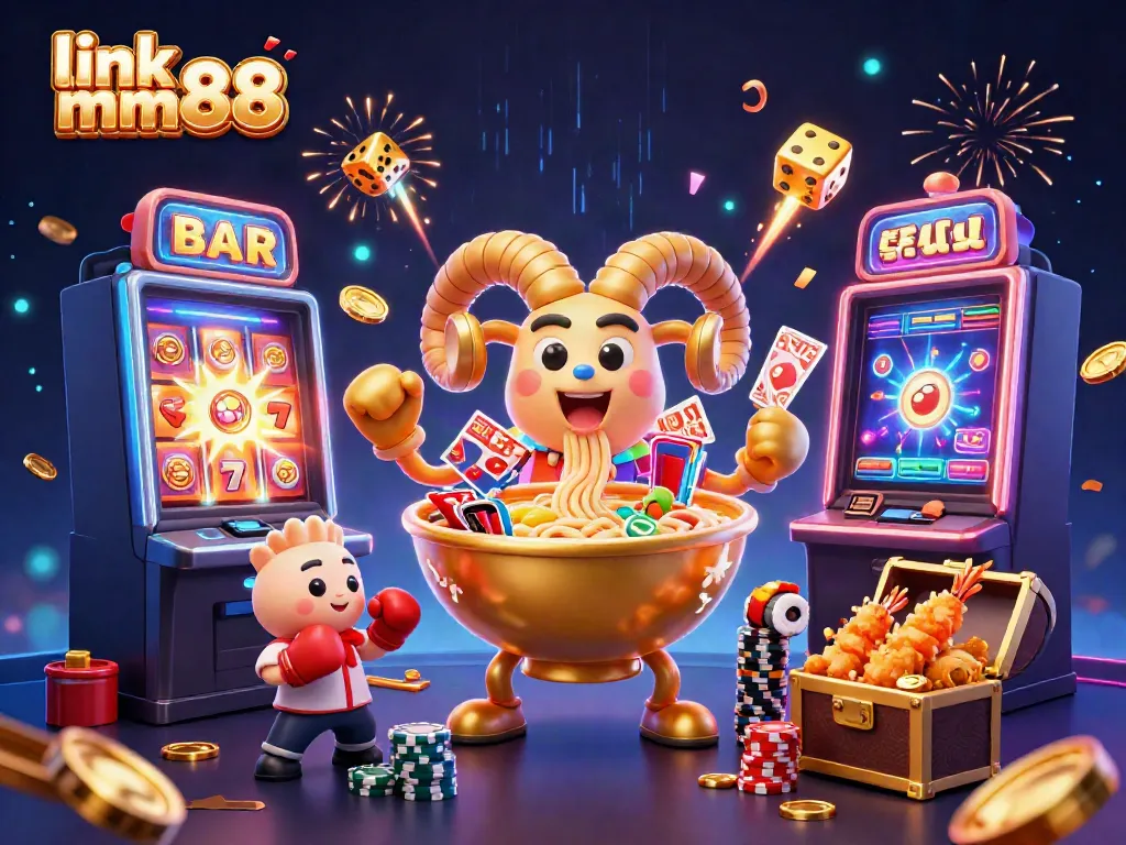 Experience thrilling entertainment with link mm88, featuring vibrant characters and an exciting casino backdrop.