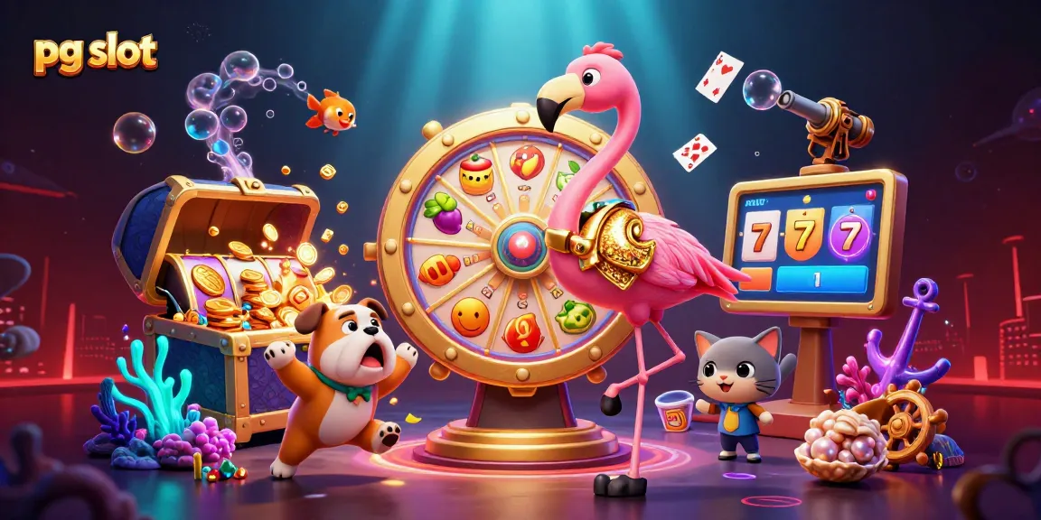 Experience the thrill of pg slot with a vibrant game show scene featuring exciting characters and dynamic elements.