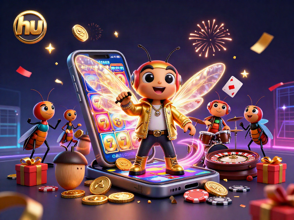 Experience thrilling gameplay with hu as a rock star cicada leads in a dynamic casino scene.